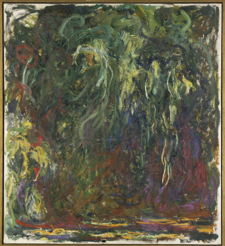 Monet / Rothko : Claude Monet, Saule pleureur, entre 1920 et 1922 Huile sur toile, 110 x 100 cm Paris, musée d’Orsay, donation de Philippe Meyer, 2000, RF 2000-21 © RMN-Grand Palais (musée d’Orsay) / Adrien Didierjean
